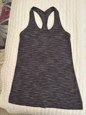 lululemon athletica Women's Striped Racerback Tank - Black/Gray